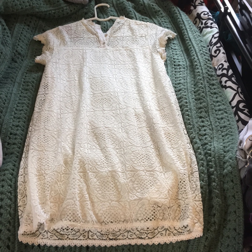 White lace sun dress